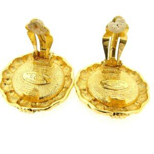 CHANEL Earring Gold beige Women Authentic secondhand